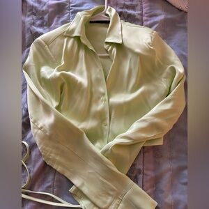 Light green silk top - Zara